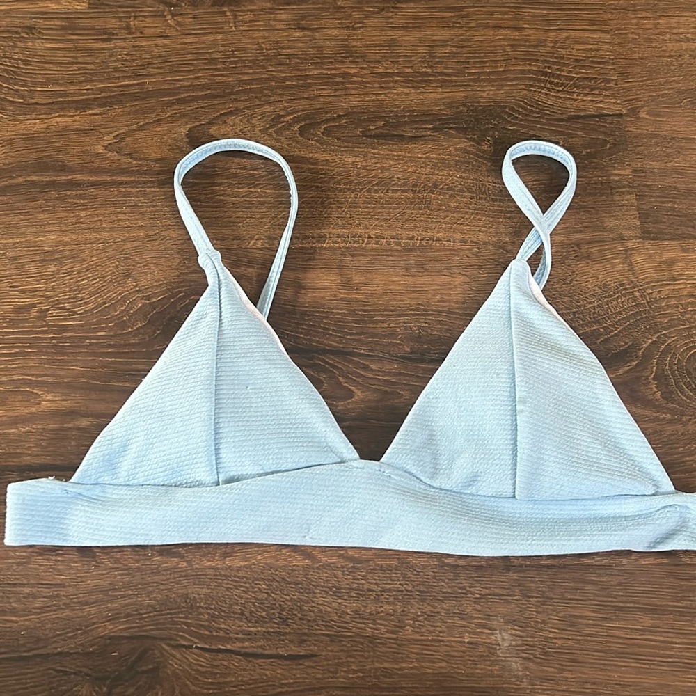 light blue triangle top